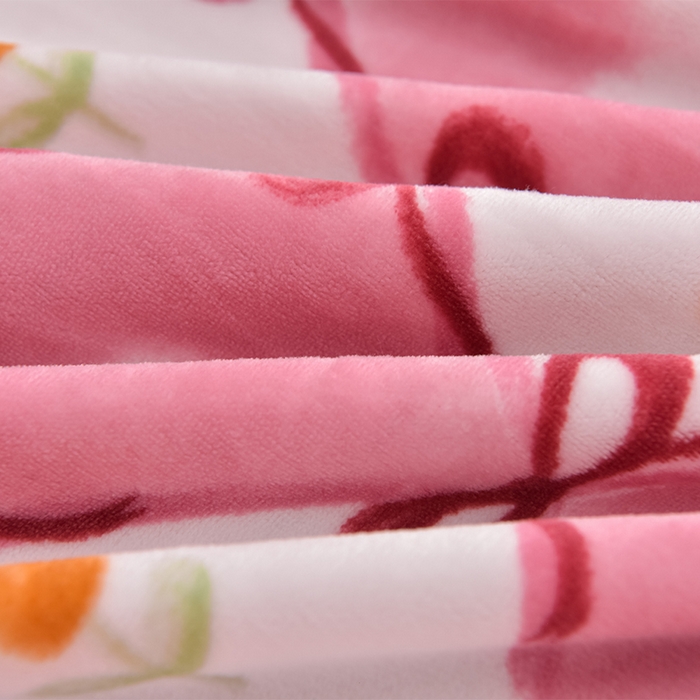 91家纺网 家纺一手货源 找家纺 佳品居 2025新款8斤床裙款牛奶绒四件套 露娜粉