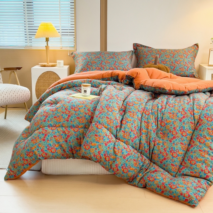 91家纺网 家纺一手货源 找家纺 （总）宝士康家纺 2024新款亲肤舒适双层纱冬被 被子被芯