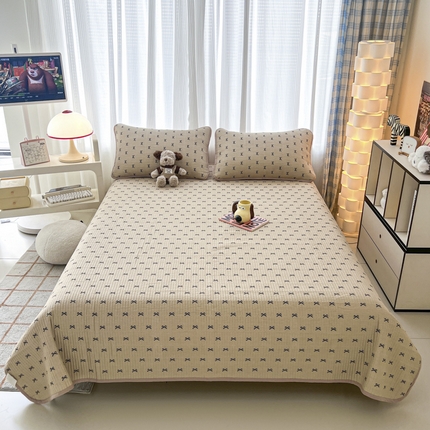 91家纺网 家纺一手货源 找家纺 （总）茉夕家纺 2024新款跑量款纯棉单面棉高温水洗床盖