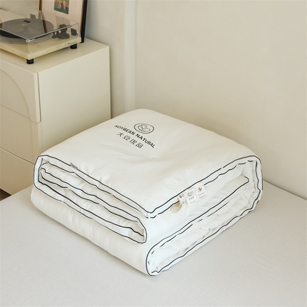 91家纺网 家纺一手货源 找家纺 （总）一加一 2025新款A类黑边立体大豆优品被冬被