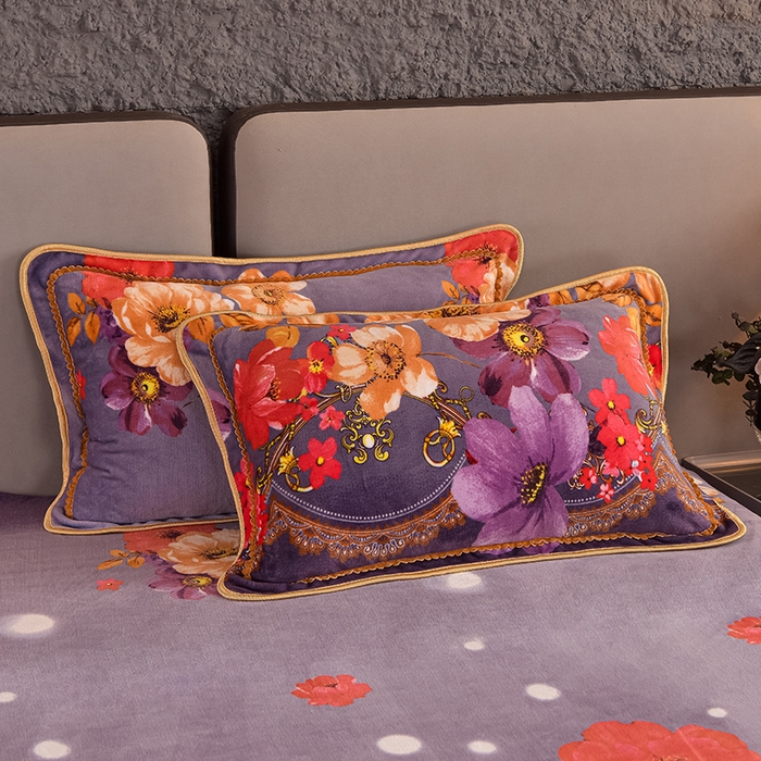 91家纺网 家纺一手货源 找家纺 佳品居 2025新款7斤牛奶绒四件套 富贵牡丹