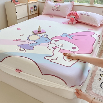 博雅 2024新款三丽鸥全棉大版印花床笠系列 全棉大版-彩虹美乐蒂