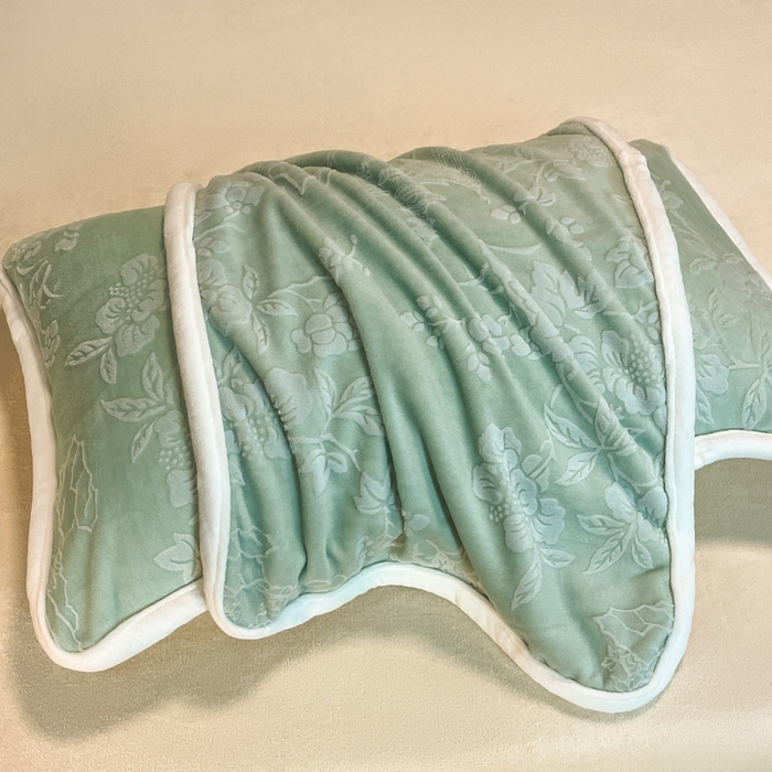 91家纺网 家纺一手货源 找家纺 诺梵 2025新款立体雕花绒四件套_控价标准高于149，加大高于159 兰亭-绿