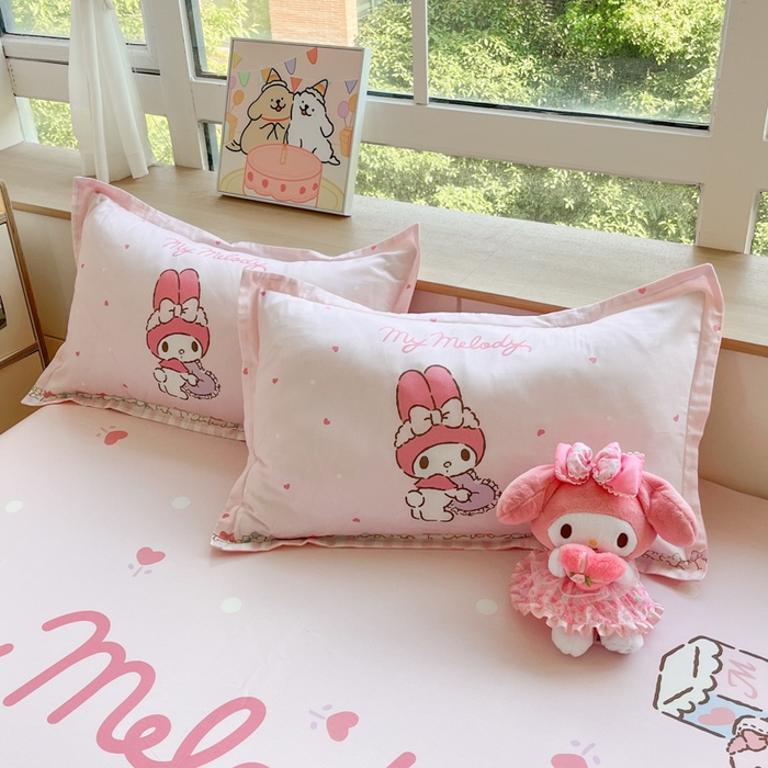 91家纺网 家纺一手货源 找家纺 博雅 2024新款三丽鸥全棉大版印花床笠系列 全棉大版-木马美乐蒂