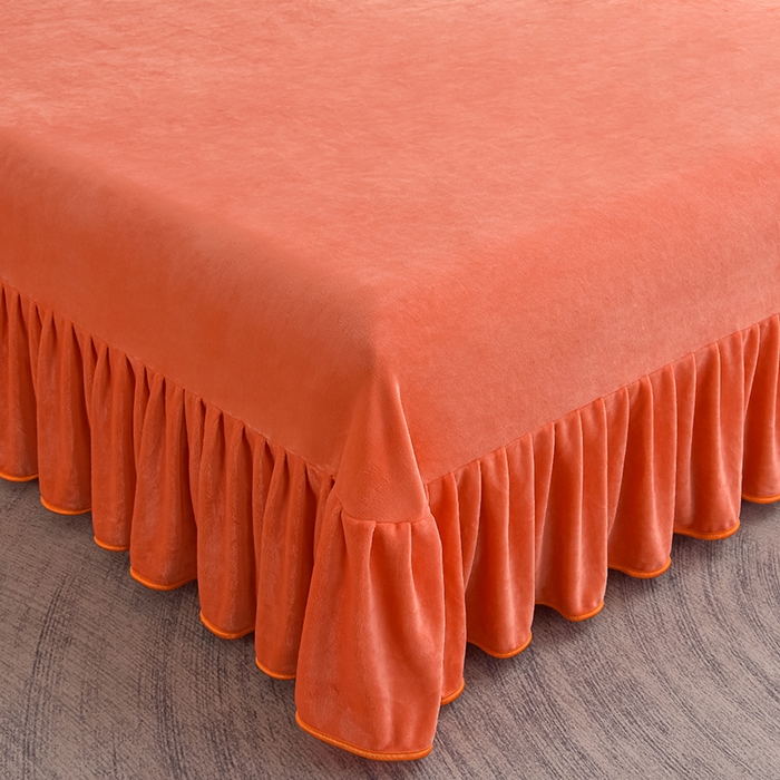 91家纺网 家纺一手货源 找家纺 佳品居 2025新款8斤床裙款牛奶绒四件套 花影