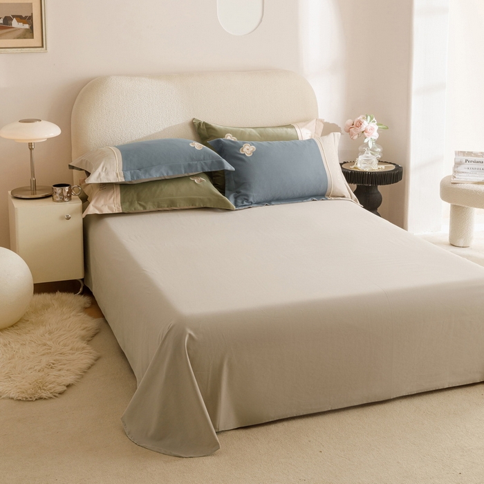 91家纺网 家纺一手货源 找家纺 艾莱家纺 2024新款A类长绒棉条纹提花加厚柔顺磨毛四件套--锦秋系列 锦秋-牛仔蓝