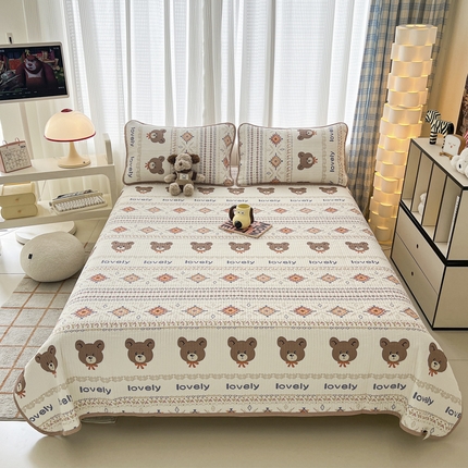 91家纺网 家纺一手货源 找家纺 （总）茉夕家纺 2024新款跑量款纯棉单面棉高温水洗床盖