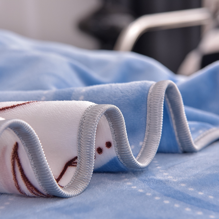 91家纺网 家纺一手货源 找家纺 佳品居 2025新款8斤床裙款牛奶绒四件套 蝶恋花蓝