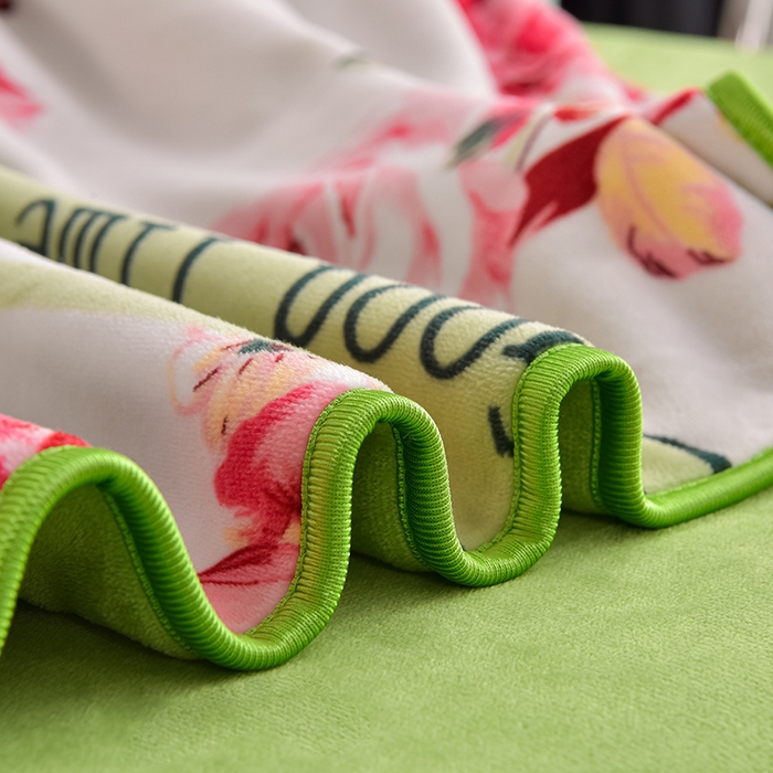 91家纺网 家纺一手货源 找家纺 佳品居 2025新款8斤床裙款牛奶绒四件套 浪漫花语