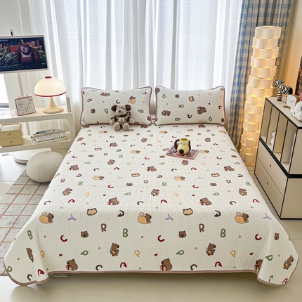 91家纺网 家纺一手货源 找家纺 （总）茉夕家纺 2024新款跑量款纯棉单面棉高温水洗床盖