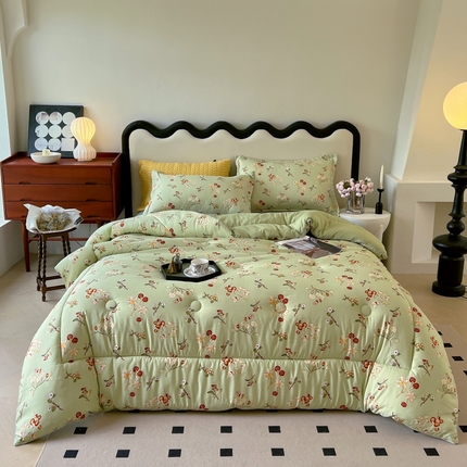 91家纺网 家纺一手货源 找家纺 （总）宝士康家纺 2024新款亲肤舒适双层纱冬被 被子被芯