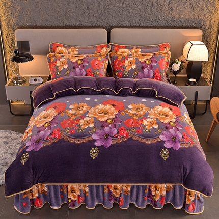 佳品居 2025新款7斤牛奶绒四件套 富贵牡丹