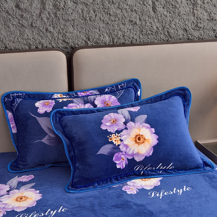 91家纺网 家纺一手货源 找家纺 佳品居 2025新款7斤牛奶绒四件套 镜花水月