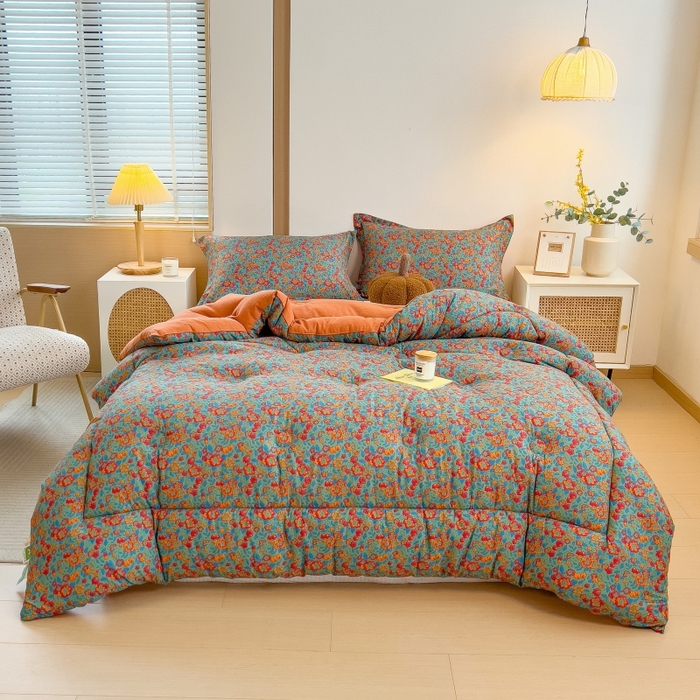 91家纺网 家纺一手货源 找家纺 （总）宝士康家纺 2024新款亲肤舒适双层纱冬被 被子被芯