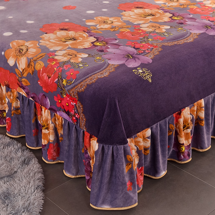 91家纺网 家纺一手货源 找家纺 佳品居 2025新款7斤牛奶绒四件套 富贵牡丹