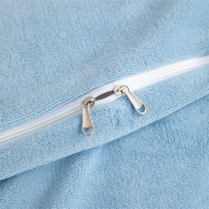 91家纺网 家纺一手货源 找家纺 优姿家纺 2025新款全消光10斤牛奶绒宽边绣花保暖四件套 花季-天空蓝