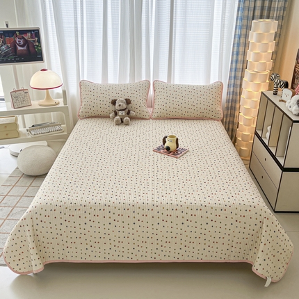 91家纺网 家纺一手货源 找家纺 （总）茉夕家纺 2024新款跑量款纯棉单面棉高温水洗床盖