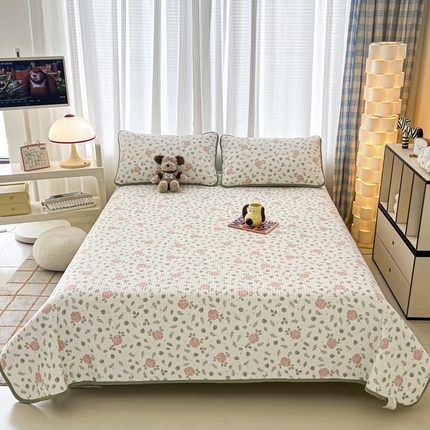 91家纺网 家纺一手货源 找家纺 （总）茉夕家纺 2024新款跑量款纯棉单面棉高温水洗床盖