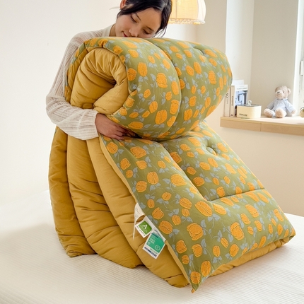 91家纺网 家纺一手货源 找家纺 （总）宝士康家纺 2024新款亲肤舒适双层纱冬被 被子被芯