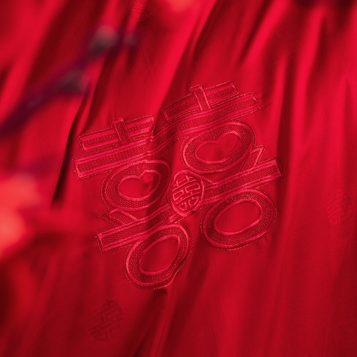 91家纺网 家纺一手货源 找家纺 张公子婚庆馆 2025新款舒适长绒棉婚庆系列四件套 花开富贵（金）