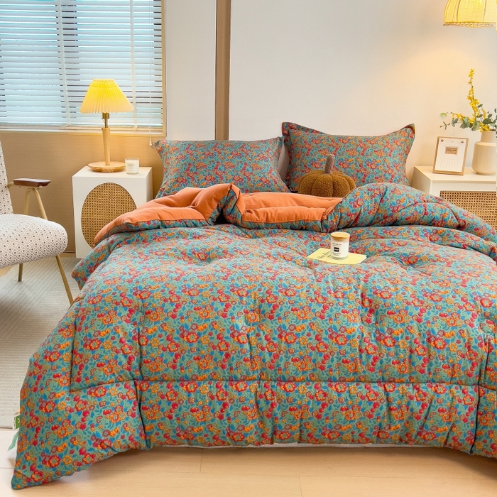 91家纺网 家纺一手货源 找家纺 （总）宝士康家纺 2024新款亲肤舒适双层纱冬被 被子被芯