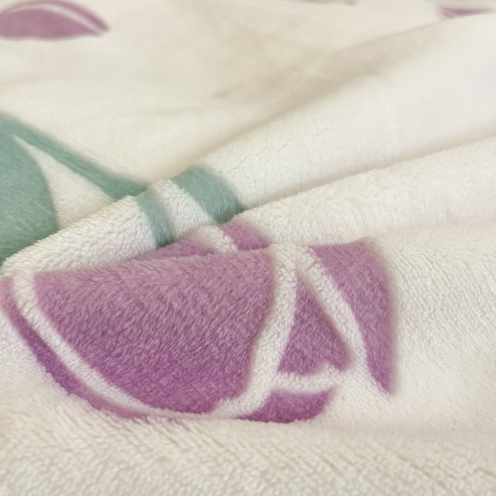 91家纺网 家纺一手货源 找家纺 绘萱家居 2025新款高克重雕花雕印纯色牛奶绒四件套双拼法莱绒珊瑚绒 雕印郁金香-紫