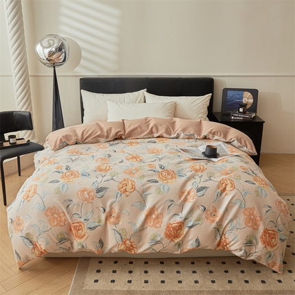 91家纺网 家纺一手货源 找家纺 （总）缦彩 （支持一件定制）2024新款全棉被套加厚生态磨毛学生单被套纯棉被罩