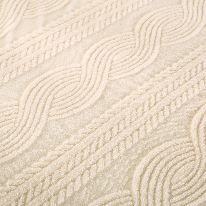 91家纺网 家纺一手货源 找家纺 巴木赫 2024新款8字配色双层羊羔绒毛毯 白色