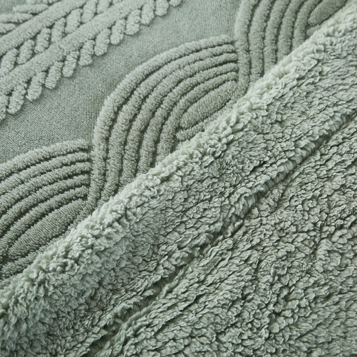 91家纺网 家纺一手货源 找家纺 巴木赫 2024新款8字配色双层羊羔绒毛毯 墨绿