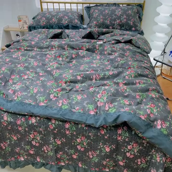 91家纺网 家纺一手货源 找家纺 暖居 2024新款春秋被床盖四件套 中国美