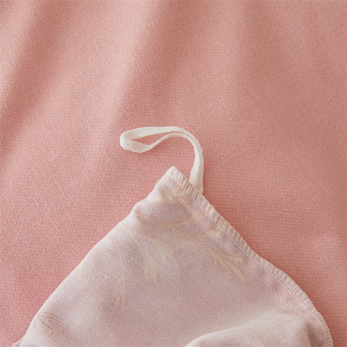 91家纺网 家纺一手货源 找家纺 缦彩 （支持一件定制）2024新款全棉被套加厚生态磨毛学生单被套纯棉被罩 抒情花季-粉