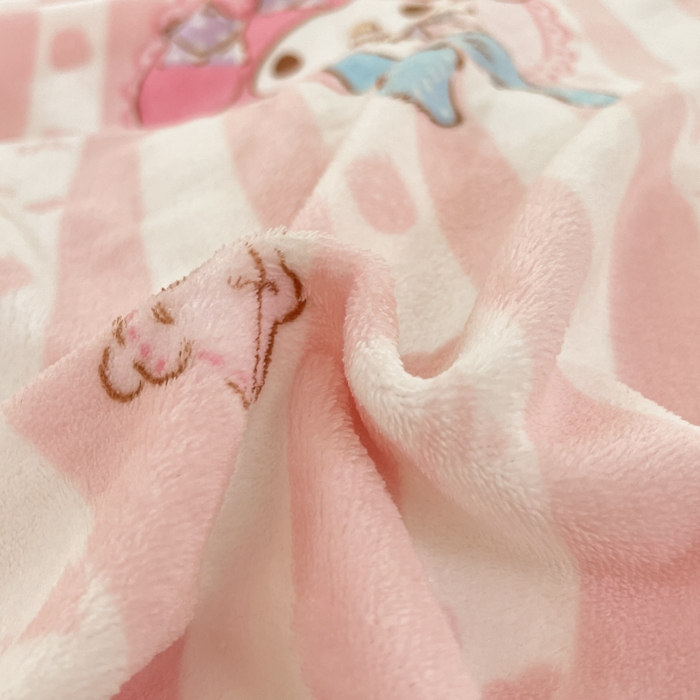 91家纺网 家纺一手货源 找家纺 2024新品正版三丽鸥授权卡通加厚高克重牛奶绒系列四件套 绒三丽鸥-粉梦美乐蒂