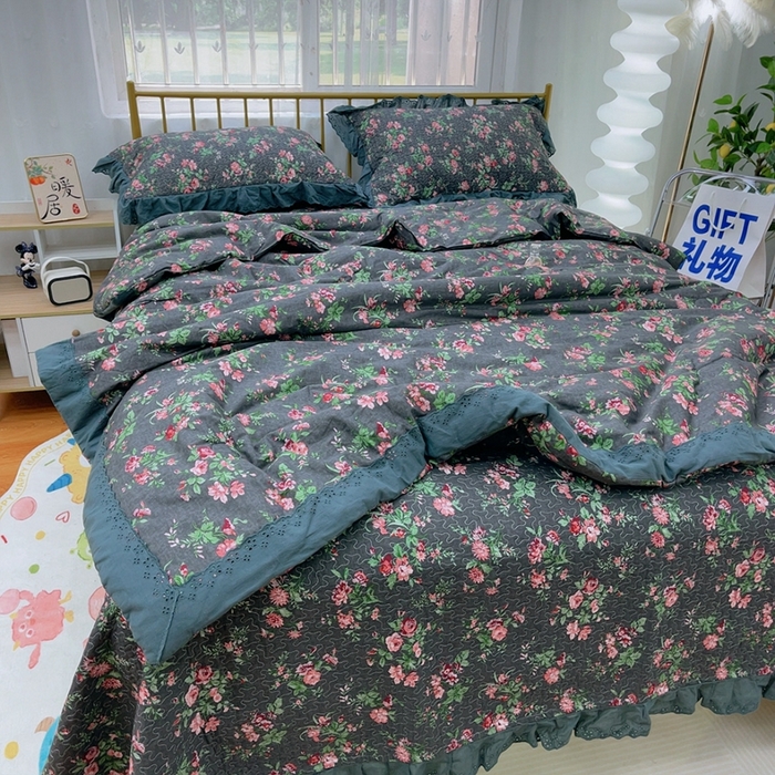 91家纺网 家纺一手货源 找家纺 暖居 2024新款春秋被床盖四件套 中国美