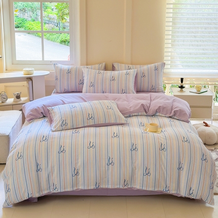 91家纺网 家纺一手货源 找家纺 （总）卢赛尔 2024新款印花四件套