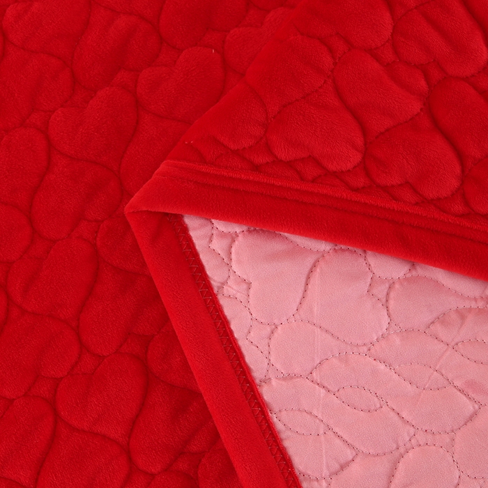91家纺网 家纺一手货源 找家纺 芸锦豪 2024新款宝宝绒床盖 红色