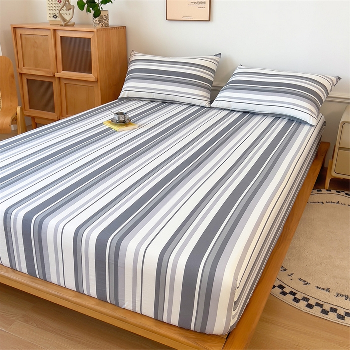 91家纺网 家纺一手货源 找家纺 多品 2024新款水洗棉皱皱纱单品床笠 墨尔本