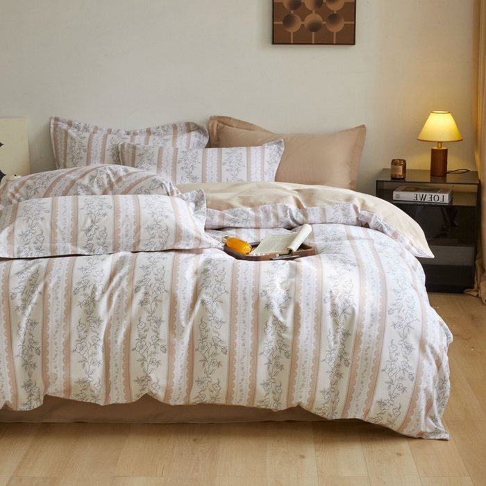 91家纺网 家纺一手货源 找家纺 涵宸家纺 2024新款亲肤全棉磨毛印花四件套--芬兰系列 1春晴