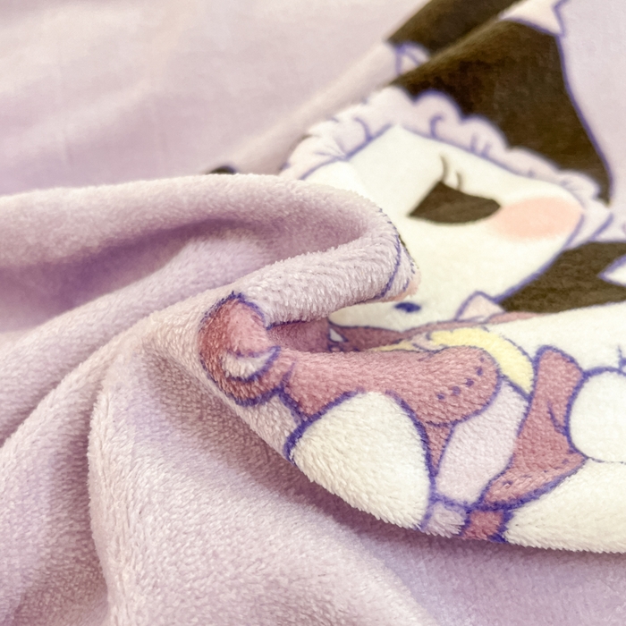 91家纺网 家纺一手货源 找家纺 2024新品正版三丽鸥授权卡通加厚高克重牛奶绒系列四件套 绒三丽鸥-蓝星库洛米