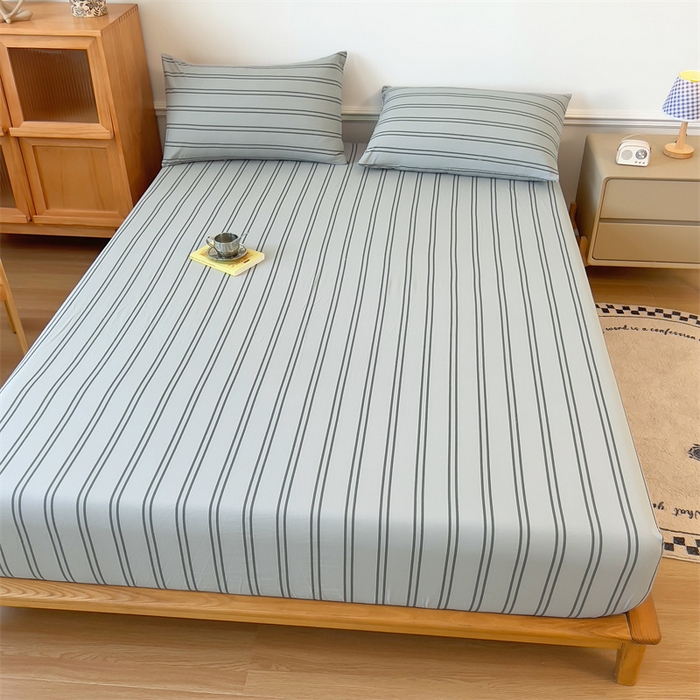 91家纺网 家纺一手货源 找家纺 多品 2024新款水洗棉皱皱纱单品床笠 律动