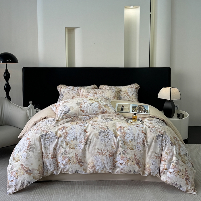 91家纺网 家纺一手货源 找家纺 2024新款A类全棉磨毛数码印花系列四件套 曲艺芳华