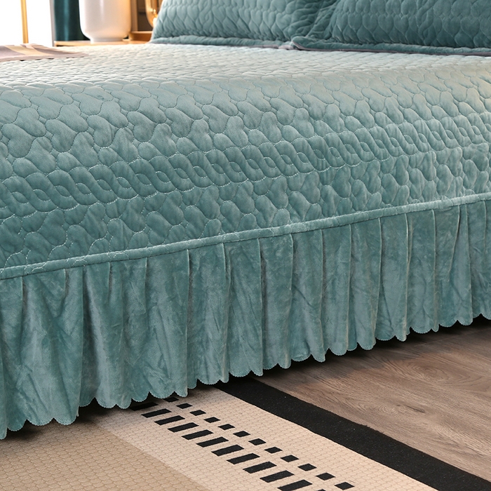 91家纺网 家纺一手货源 找家纺 芸锦豪 2024新款宝宝绒床盖 豆青