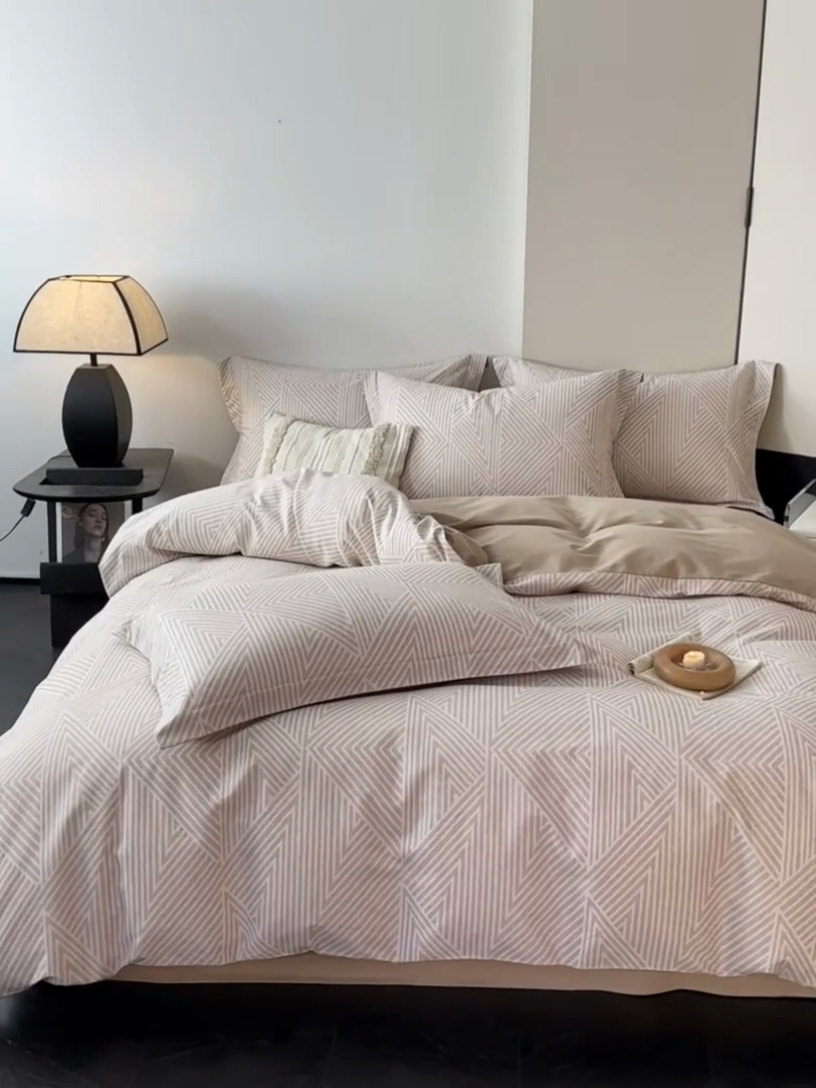 91家纺网 家纺一手货源 找家纺 涵宸家纺 2024新款亲肤全棉磨毛印花四件套--芬兰系列 卢卡斯