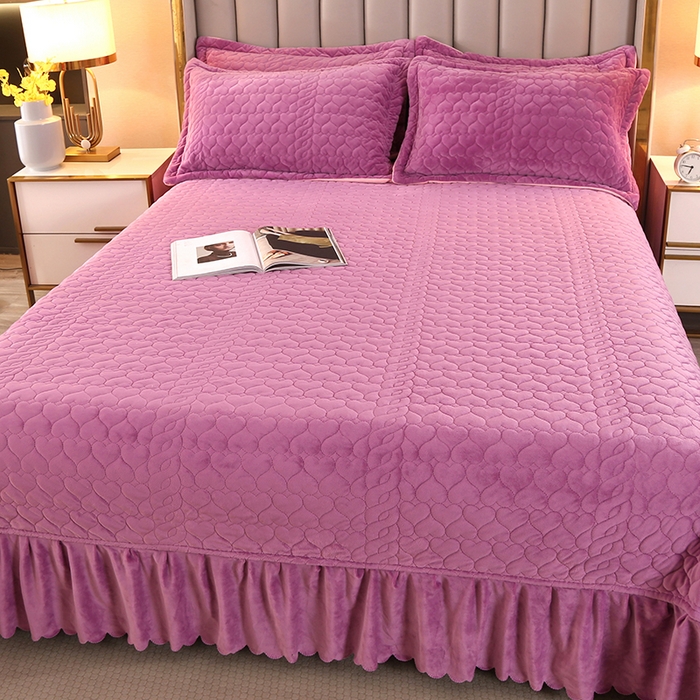 91家纺网 家纺一手货源 找家纺 芸锦豪 2024新款宝宝绒床盖 魅力紫