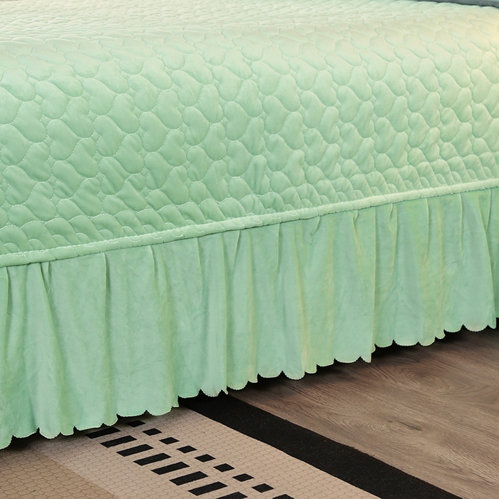 91家纺网 家纺一手货源 找家纺 芸锦豪 2024新款宝宝绒床盖 嫩绿