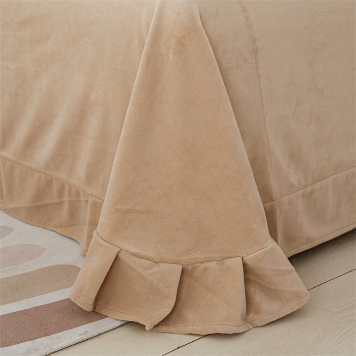 91家纺网 家纺一手货源 找家纺 锦罗绣 2024新款加厚牛奶绒四件套印花四件套单被套 贵宾犬