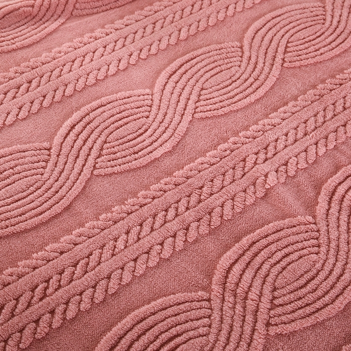 91家纺网 家纺一手货源 找家纺 巴木赫 2024新款8字配色双层羊羔绒毛毯 樱花粉