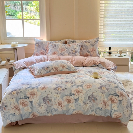 91家纺网 家纺一手货源 找家纺 （总）卢赛尔 2024新款印花四件套