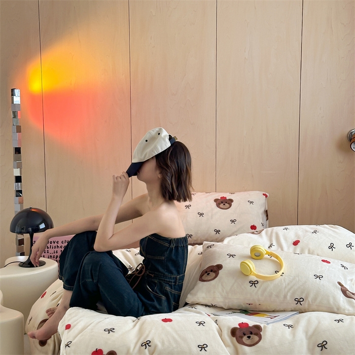 91家纺网 家纺一手货源 找家纺 （总）呗旺鹿 2024新款小红书爆款牛奶绒印花四件套