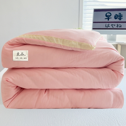 91家纺网 家纺一手货源 找家纺 （总）2025新款水洗棉双层纱立体大豆被冬被被芯被子春秋被