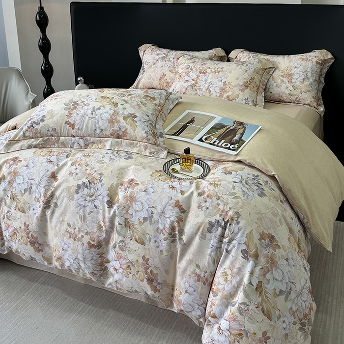 91家纺网 家纺一手货源 找家纺 2024新款A类全棉磨毛数码印花系列四件套 曲艺芳华